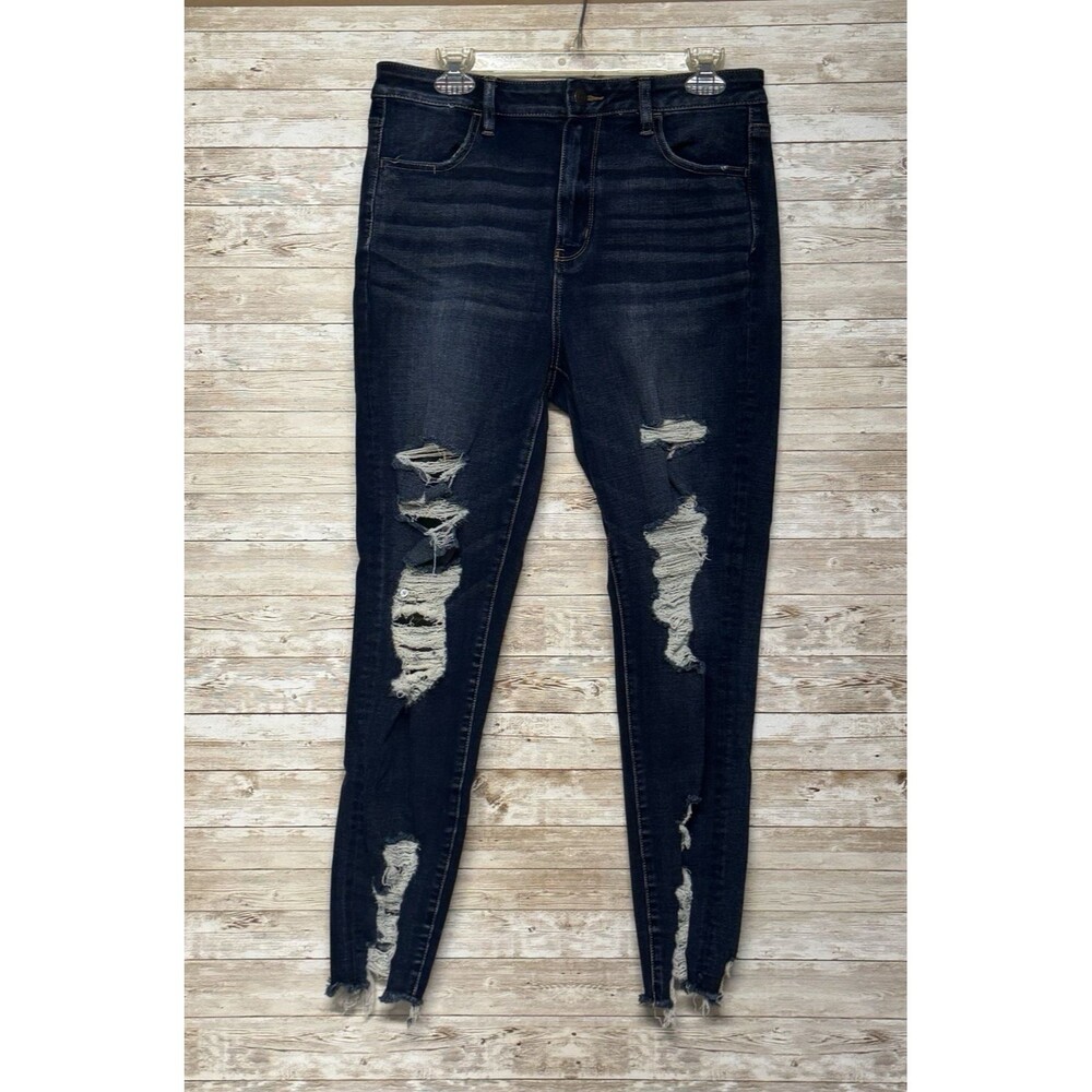 American Eagle Super Hi Rise Jegging Jeans Super Super Stretch X4 Size 14 Reg